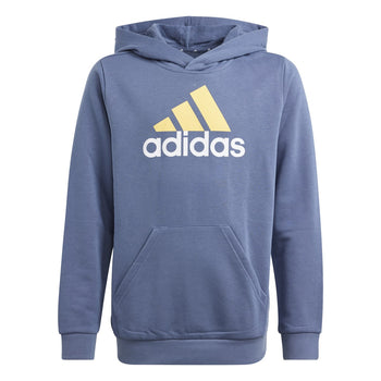 Felpa con cappuccio blu da bambino con tasche a marsupio adidas Essentials Two-Colored Big Logo, Abbigliamento Sport, SKU a761000049, Immagine 0